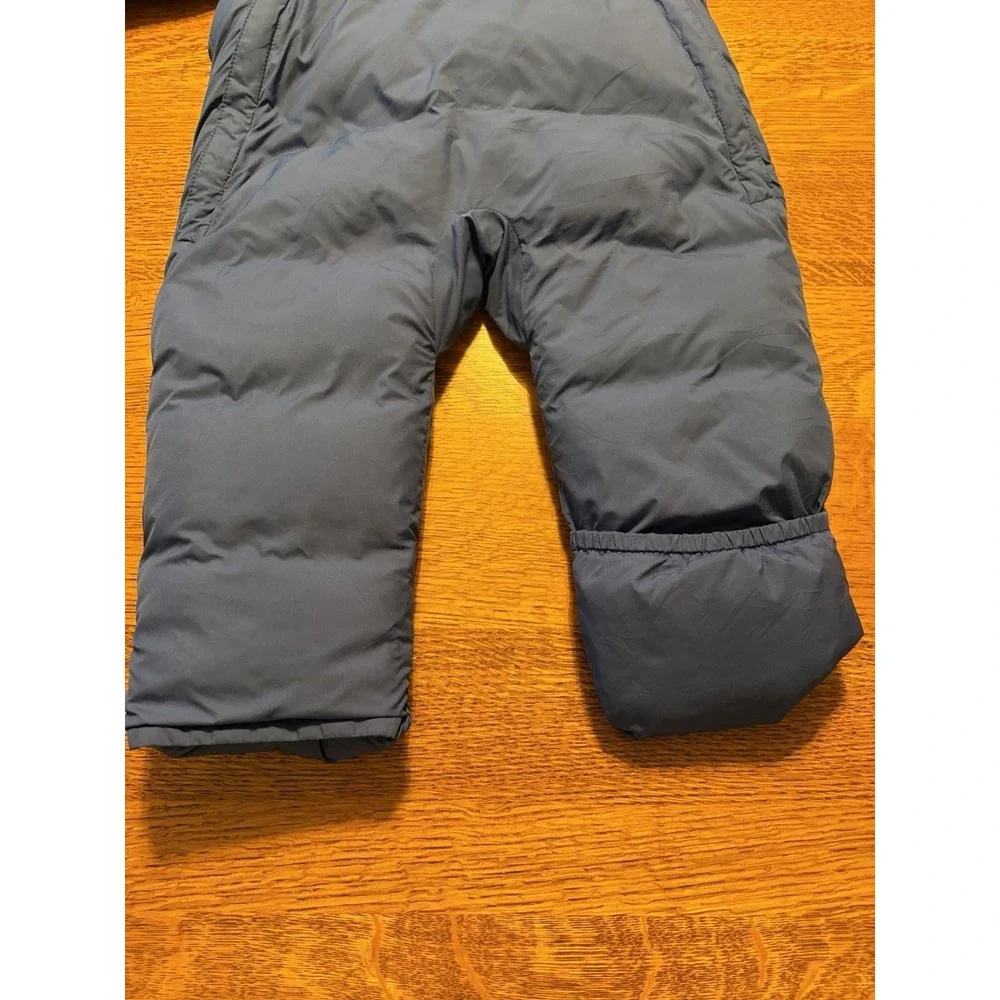 Infant  Lands End one piece snowsuit goose down filling 12 -18 months blue